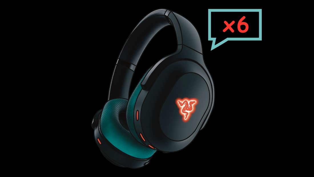 Слушалки Razer Barracuda с означение шест бройки.
